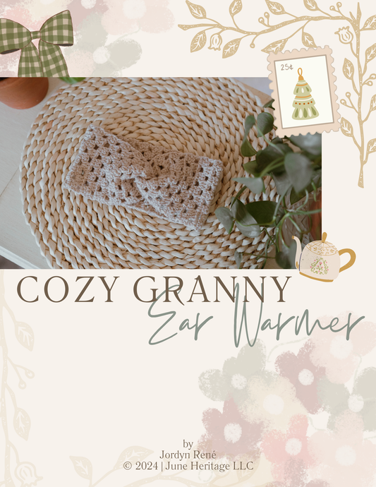 Cozy Granny Ear Warmer Crochet Pattern